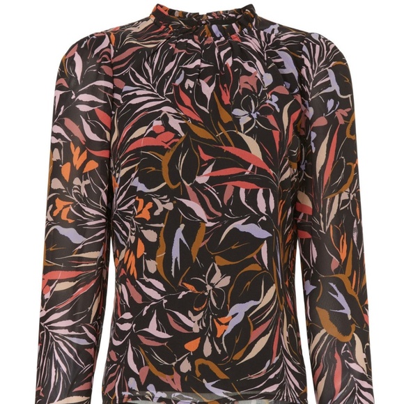 Peter Som Collective Leaf Printed Top, 4 - Picture 4 of 12
